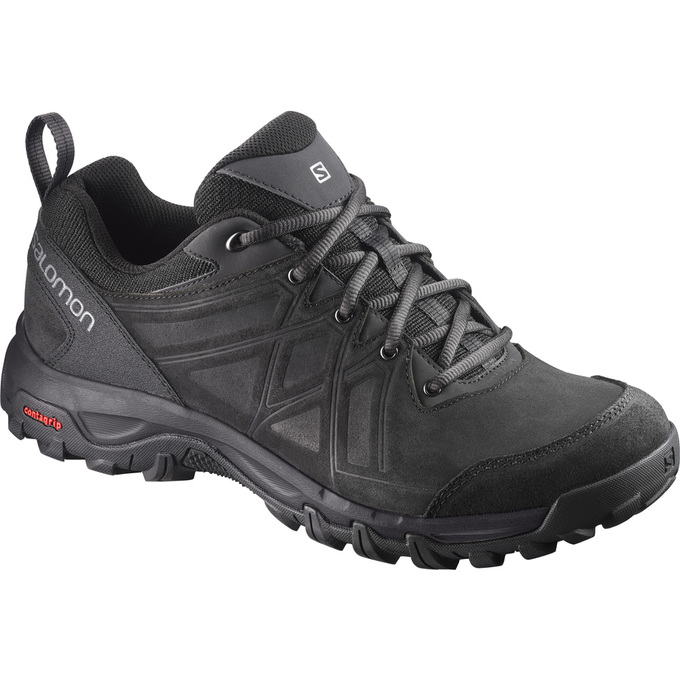 Salomon Singapore Mens Hiking Shoes - EVASION 2 LTR Black | 06814-GKIE